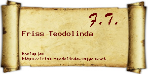Friss Teodolinda névjegykártya